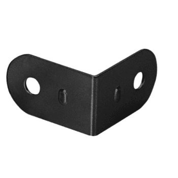 Adam hall 4040 blk - esquina en l pequeña, negra galvanizada