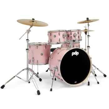 Drum workshop pdp pdma2215ktpr mainstage pale rose batería acústica con herrajes y platos