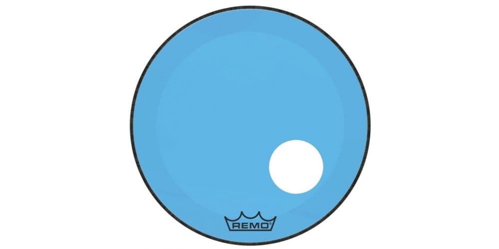 Remo 20" Powerstroke 3 Colortone Clear Azul Parche de Bombo de Bombo 20" Powerstroke 3 Colortone C