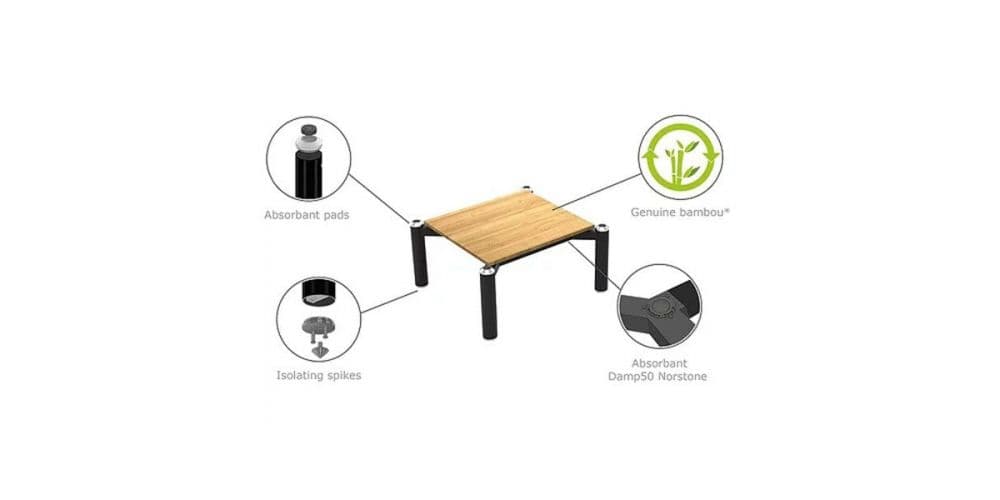 Norstone Spider 2 Black Bambu Modulo de mueble Hi-Fi Spider 2 Black Bambu