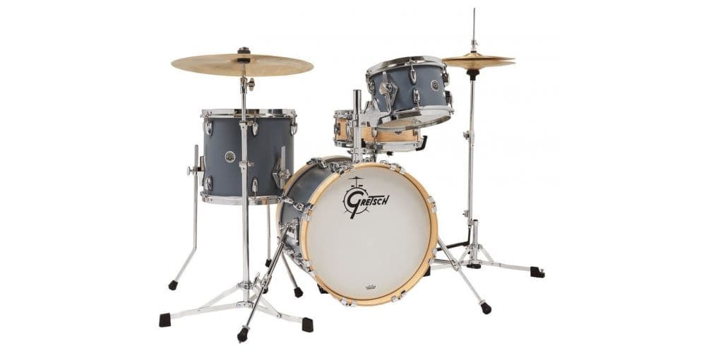 Gretsch Drums GB-M264-SG Set "MICROKIT" USA Brooklyn Bombo 16 Pulgadas Gris Satinado Set MICROKIT USA Brooklyn Bombo 16 Pulgadas Gris S