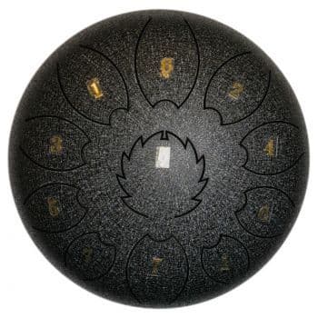 Fzone steel tongue drum f-zone std618n negro jaspeado (6 8 notas)