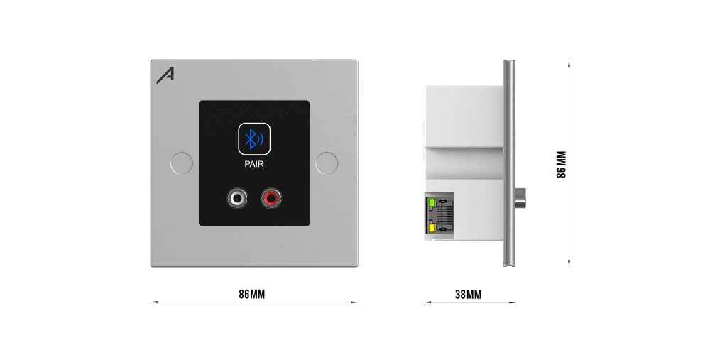 Audibax Pro M88 WP-BTDN Panel de Control Dante Bluetooth M88 WP-BTDN