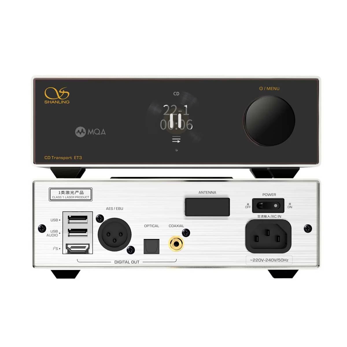 Shanling ET3 Plata Reproductor de CD con salida I2S ET3 Plata