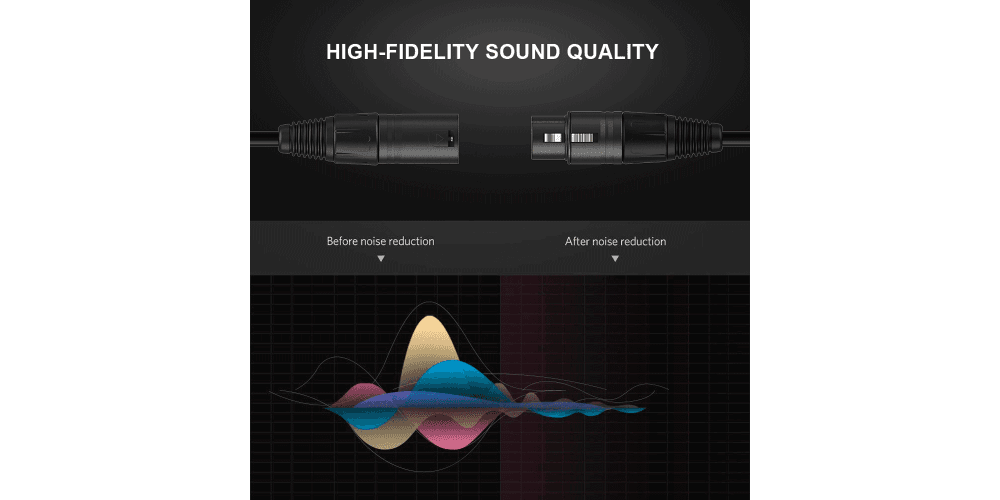 Audibax Silver Black Cable DMX 3 Pins 1 Metro Silver Black DMX 3 Pins 1 Metro