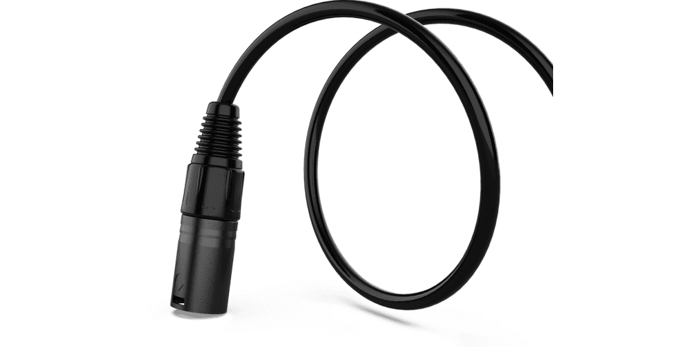 Audibax Silver Black Cable DMX 3 Pins 1 Metro Silver Black DMX 3 Pins 1 Metro