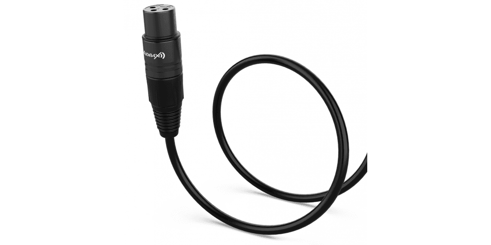 Audibax Silver Black Cable DMX 3 Pins 1 Metro Silver Black DMX 3 Pins 1 Metro