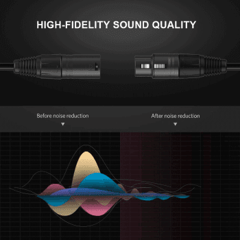 Audibax Silver Black Cable DMX 3 Pins 1 Metro Silver Black DMX 3 Pins 1 Metro