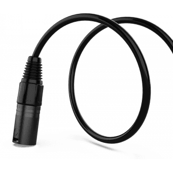 Audibax Silver Black Cable DMX 3 Pins 1 Metro Silver Black DMX 3 Pins 1 Metro