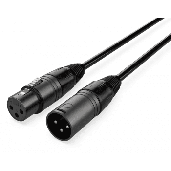 Audibax Silver Black Cable DMX 3 Pins 1 Metro