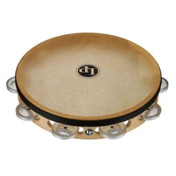 Latin percussion lp383-al pandereta pro, 10 pulgadas, fila única, aluminio