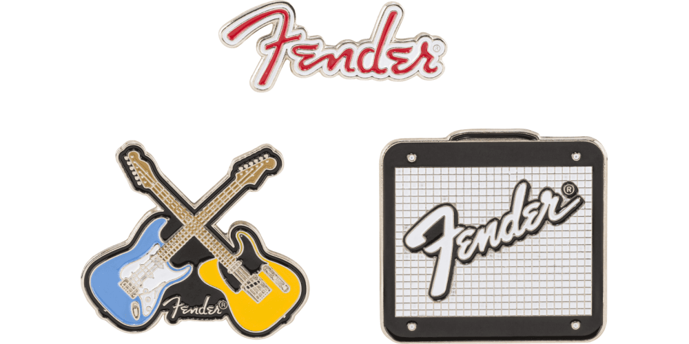 Fender Pin Guitarras Cruzadas Crossed Guitars Enamel PIN