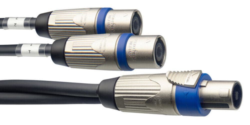 Stagg Divisor SpeakON de la Serie X Cable de Altavoz de 1m-2.5 4Pines/2xSpeak XYC1-SF2SM25C