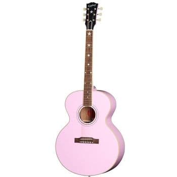 Epiphone Inspired by Gibson J-180 LS Pink Guitarra Acústica Estuche Incluído J-180 LS Pink