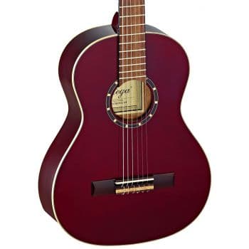 Ortega r121-3/4wr guitarra clásica wine red