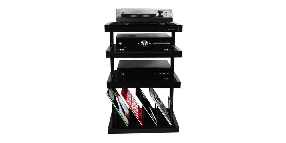 Norstone Esse Vinyl Black Satin Mueble Hifi Esse Vinyl Black Satin