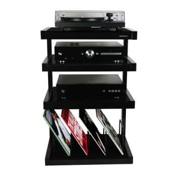 Norstone Esse Vinyl Black Satin Mueble Hifi Esse Vinyl Black Satin