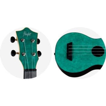 Flight Ukelele Soprano Flight TUS-65 Travel Emerald TUS-65 Travel Emerald