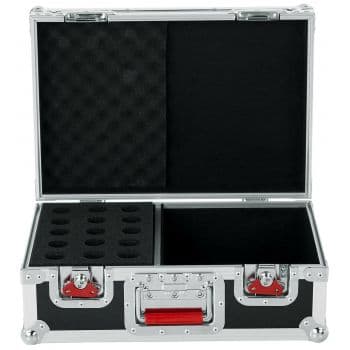 Gator g-tour-m15 flightcase para 15 micrófonos y compartimento para los cables