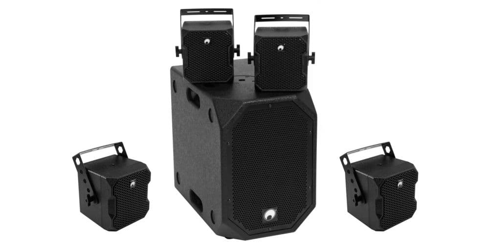 Omnitronic Set BOB-10A bk + 4x BOB-4 Black Set BOB-10A bk + 4x BOB-4 bk