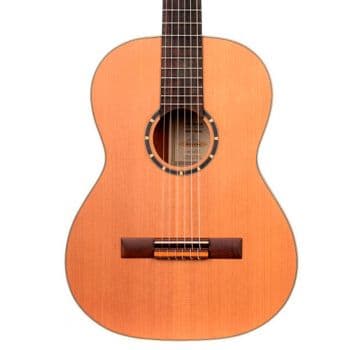 Ortega r122-7/8-l. guitarra clásica para zurdos + funda