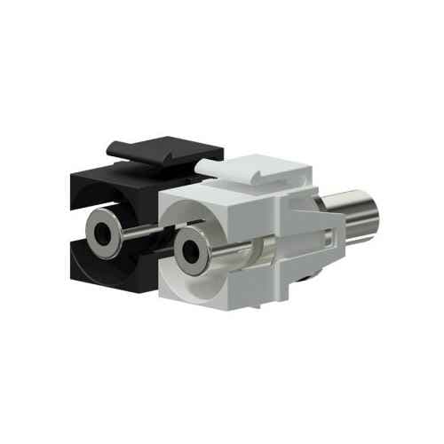 Procab VCK310-B Conector chasis Mini Jack hembra de 3,5mm a Mini Jack hembra 3,5mm, para el sistema Keystone de Procab Negro Procab VCK310-B