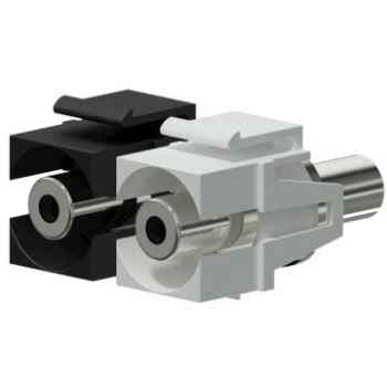 Procab VCK310-B Conector chasis Mini Jack hembra de 3,5mm a Mini Jack hembra 3,5mm, para el sistema Keystone de Procab Negro Procab VCK310-B