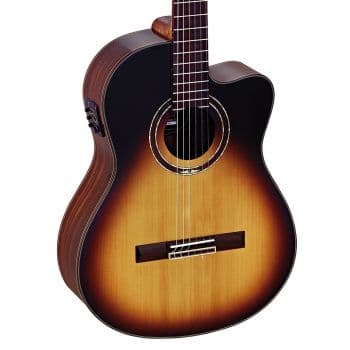 Ortega rce158sn-tsb guitarra clásica electrificada tobacco sunburst