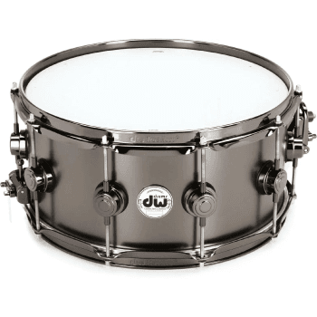 Drum workshop drvd6514svnbk collectors satin black nickel over brass 14 pulgadas