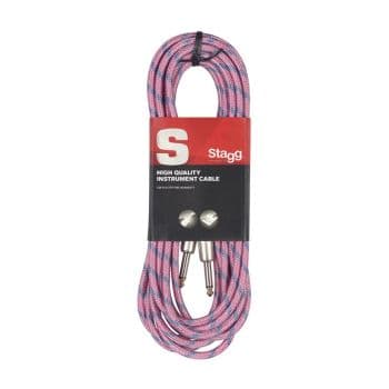 Stagg SGC3VT-PK Cable de 3metros jack a jack de 6.3 Rosa SGC3VT PK