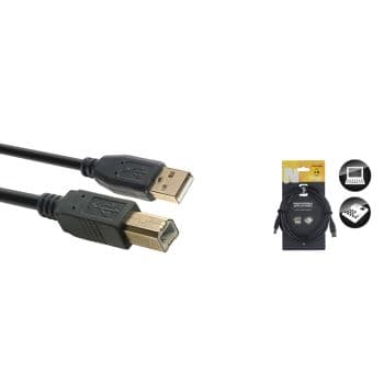 Stagg NCC3UAUB Cable USB 2.0, USB A/ USB B de 3 metros NCC3UAUB