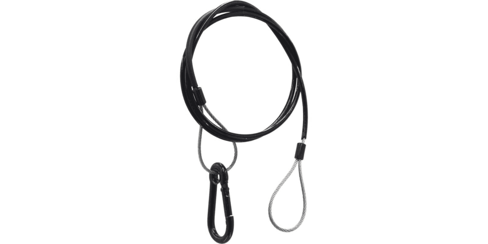 Triton Blue SC 380 BK Cable seguridad largo 80 cm, sección 3 mm con funda PVC. Color negro SC 380 BK