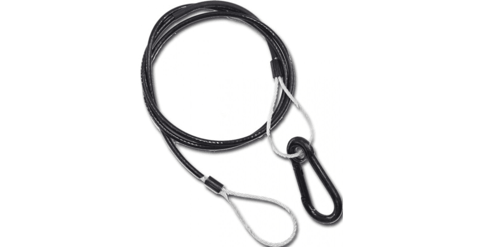 Triton Blue SC 380 BK Cable seguridad largo 80 cm, sección 3 mm con funda PVC. Color negro SC 380 BK