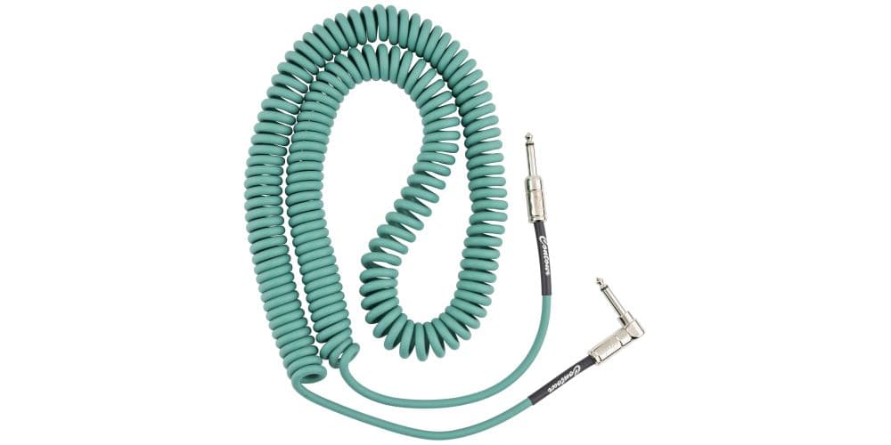 Fender Contour 30 Coiled Cable Sherwood Green Cable Jack Contour 30 Coiled Cable Sherwood Green