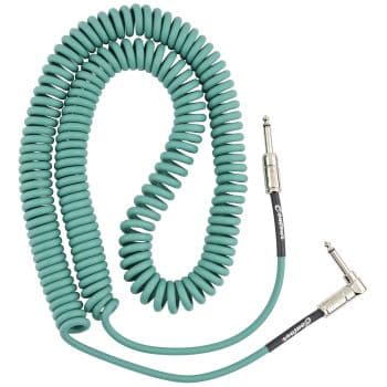 Fender Contour 30 Coiled Cable Sherwood Green Cable Jack Contour 30 Coiled Cable Sherwood Green