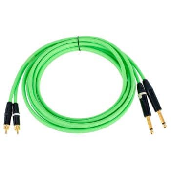 Cordial ceon dj plug-rca 3 g cable 2 rca macho a 2 jack mono macho 3 metros