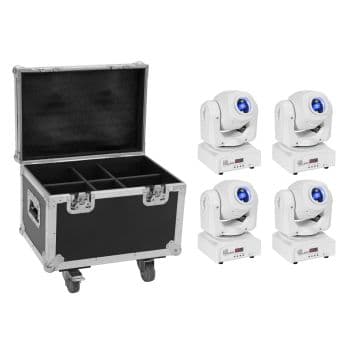 Eurolite set 4x led tmh-s60 moving-head-spot wh + case