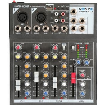 Vonyx VMM-F401 Mezclador Directo 4 canales 172575 VMM-F401