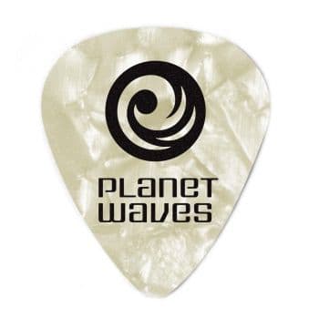 Planet Waves Set 25 Unidades Púa Celluloid White Pearl Light