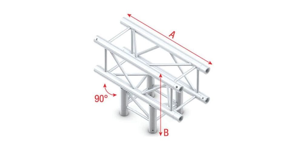 Showtec GQ30035 T-Cross 3-way - 50 cm Pro-30 Square G Truss GQ30035
