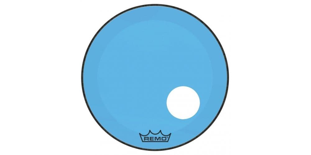 Remo 22" Powerstroke 3 Colortone Clear Azul Parche de Bombo de Bombo 22" Powerstroke 3 Colortone C