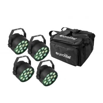 Eurolite set 4 x led party tcl spot + soft-bag bolsa