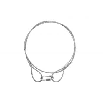 Eurolite cable de acero de seguridad silver 900x3mm + quick link a-50