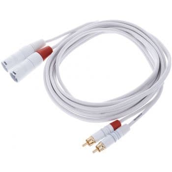 Cordial cfu 3 mc-snow cable 2 xlr macho a 2 rca macho 3 metros