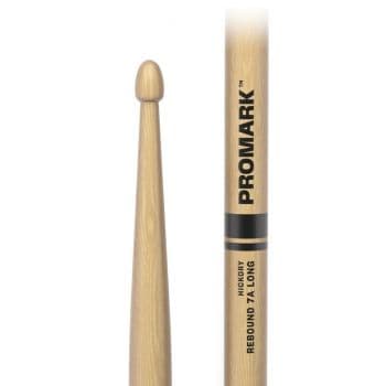 Promark rbh535law rebound 7a long hickory baquetas batería