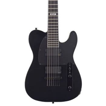 Esp eii e-ii t-b7 baritone black satin guitarra eléctrica