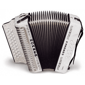 Hohner acordeón corona ii a-5622-gcf blanco