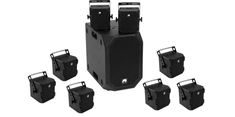 Omnitronic Set BOB-10A bk + 8x BOB-4 Black Set BOB-10A bk + 8x BOB-4 bk