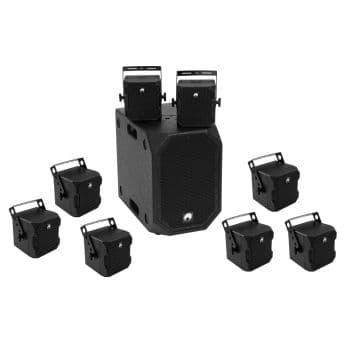 Omnitronic Set BOB-10A bk + 8x BOB-4 Black Set BOB-10A bk + 8x BOB-4 bk