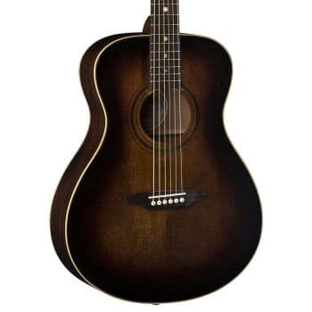 Luna guitars art vintage folk solid top distressed vintage brownburst. guitarra acústica